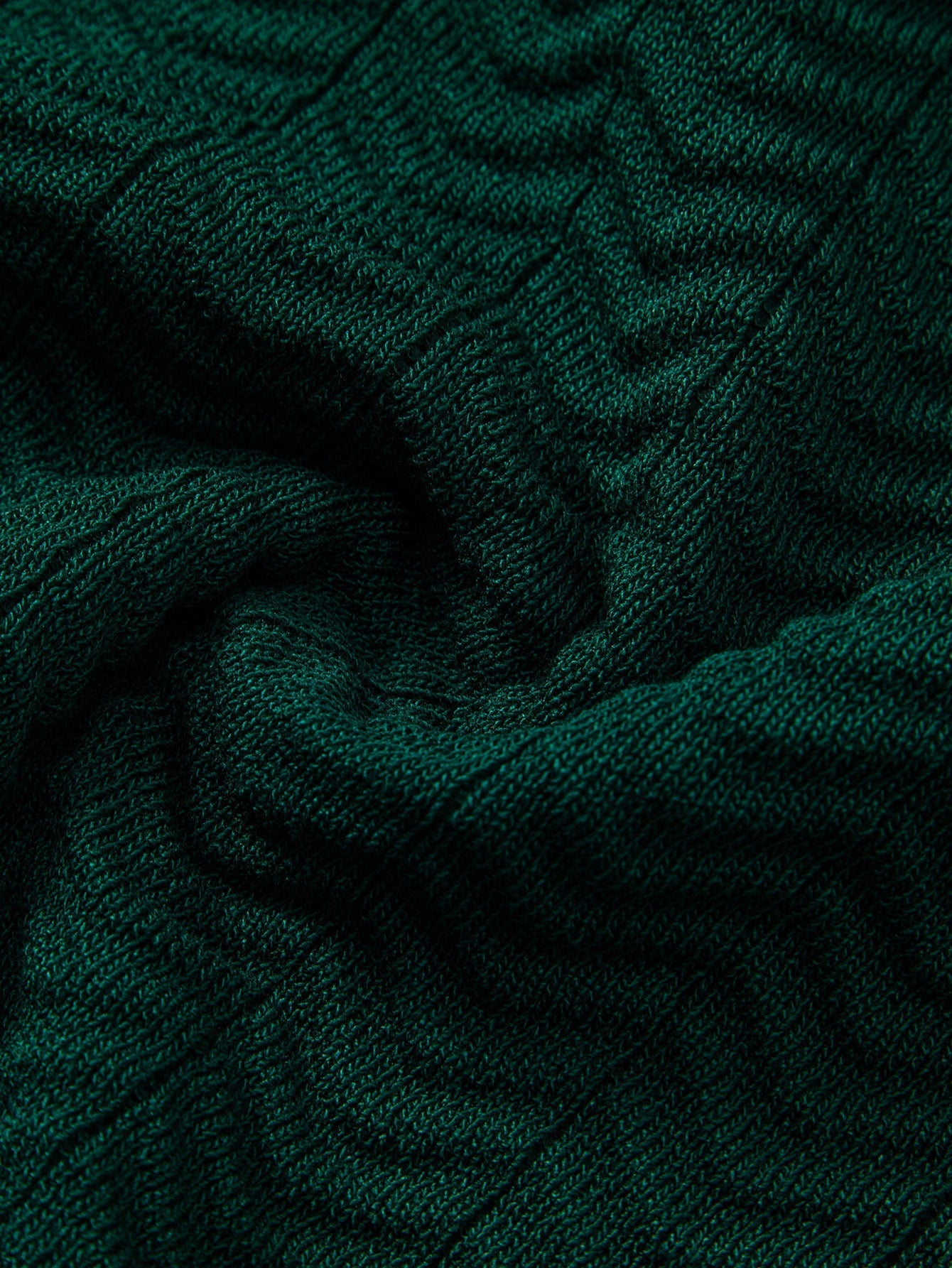 Texture Contrast Knitted V Neck Polo Shirt & Cotton Chino Shorts